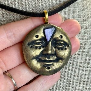 Charoite crystal goddess necklace